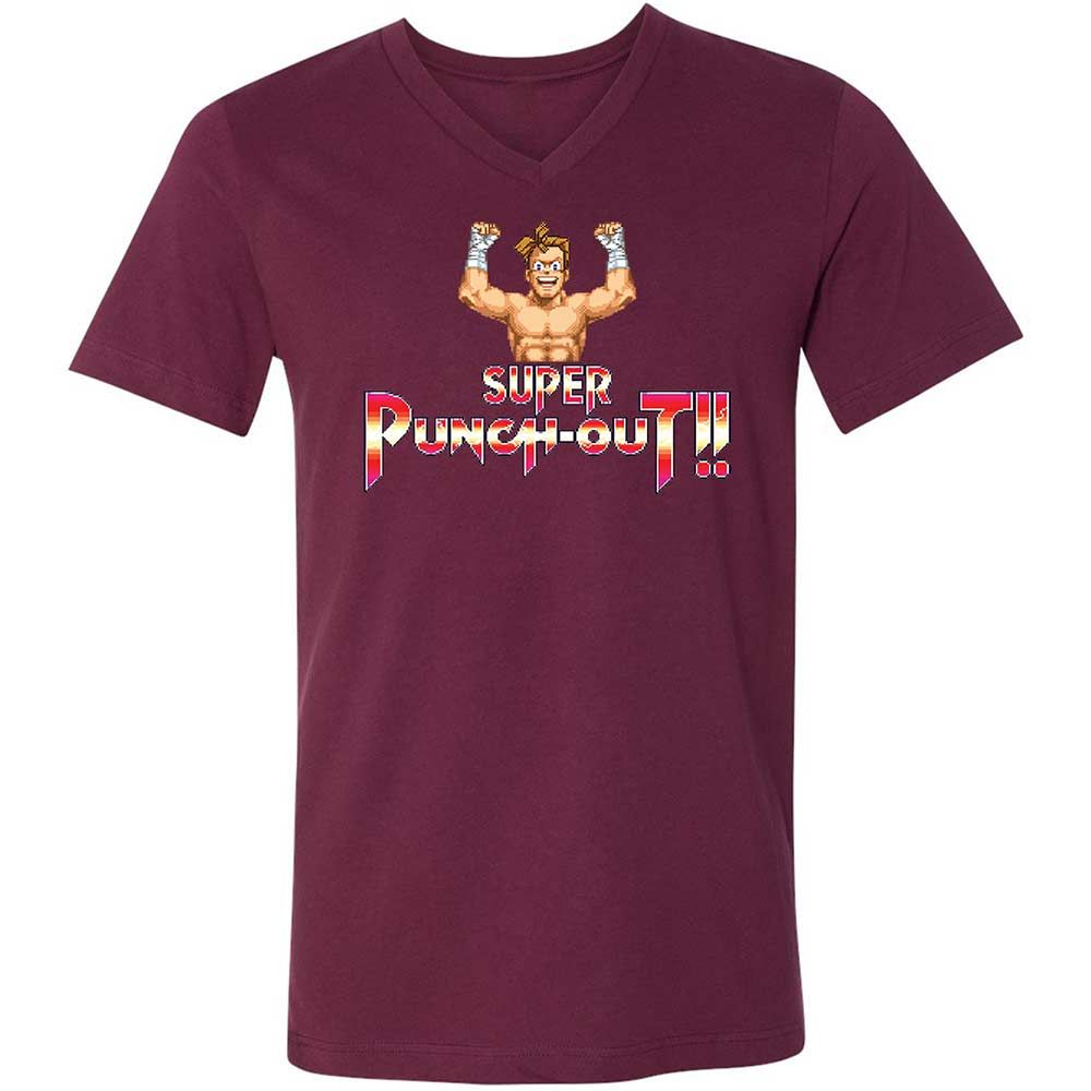 Unisex V-Neck T-Shirt - 2AM3EMLQ - Maroon - 14