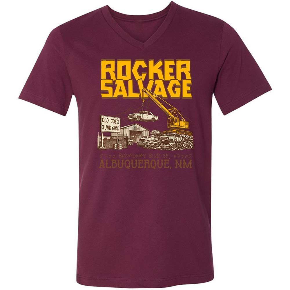 Unisex V-Neck T-Shirt - SW93D7BT - Maroon - 14