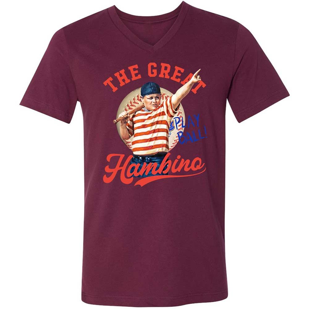 Unisex V-Neck T-Shirt - RRTYDV6Q - Maroon - 14