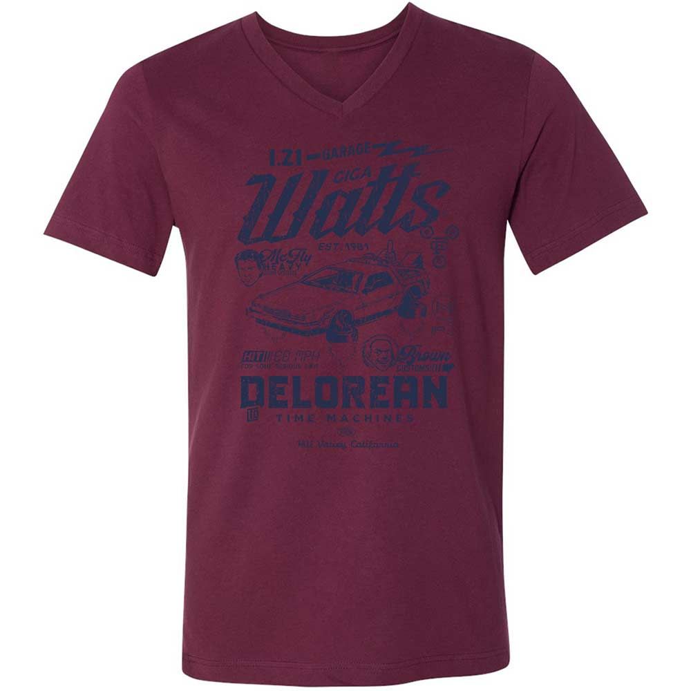 Unisex V-Neck T-Shirt - HMXFGLLE - Maroon - 14