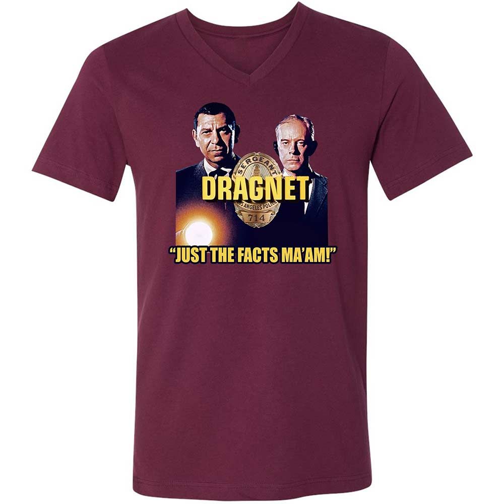 Unisex V-Neck T-Shirt - TR2PJU6V - Maroon - 14