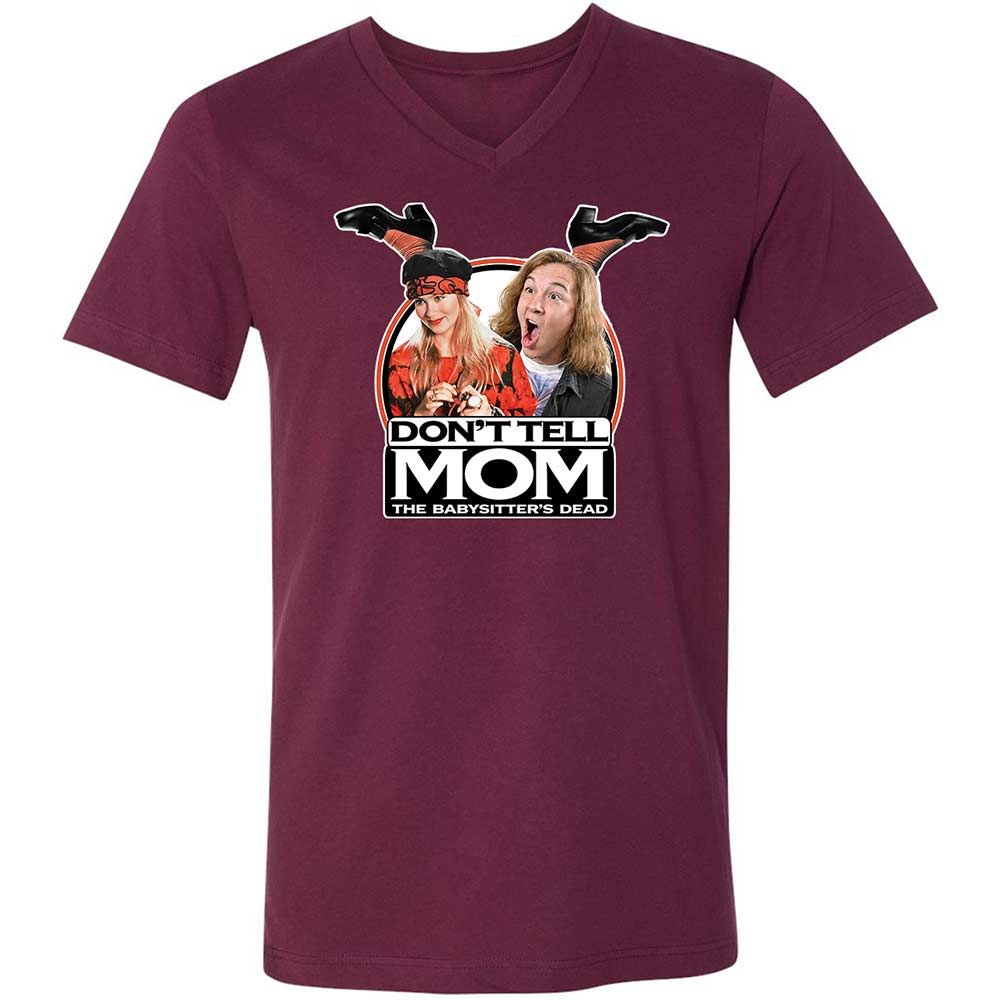 Unisex V-Neck T-Shirt - Y8FFP8QR - Maroon - 14