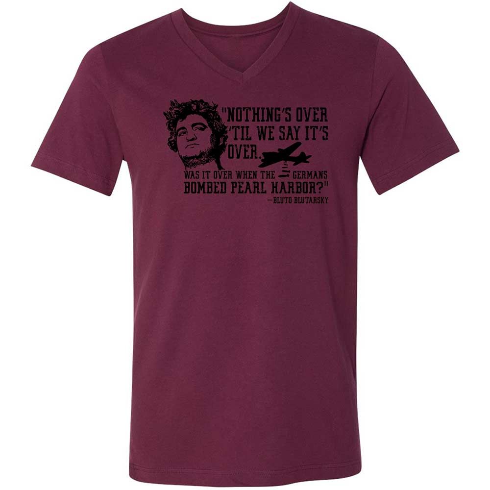 Unisex V-Neck T-Shirt - ZW3F1LL2 - Maroon - 14
