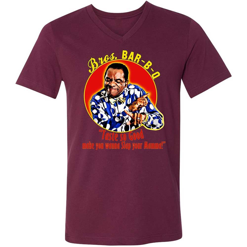 Unisex V-Neck T-Shirt - 7CPYE1EF - Maroon - 14