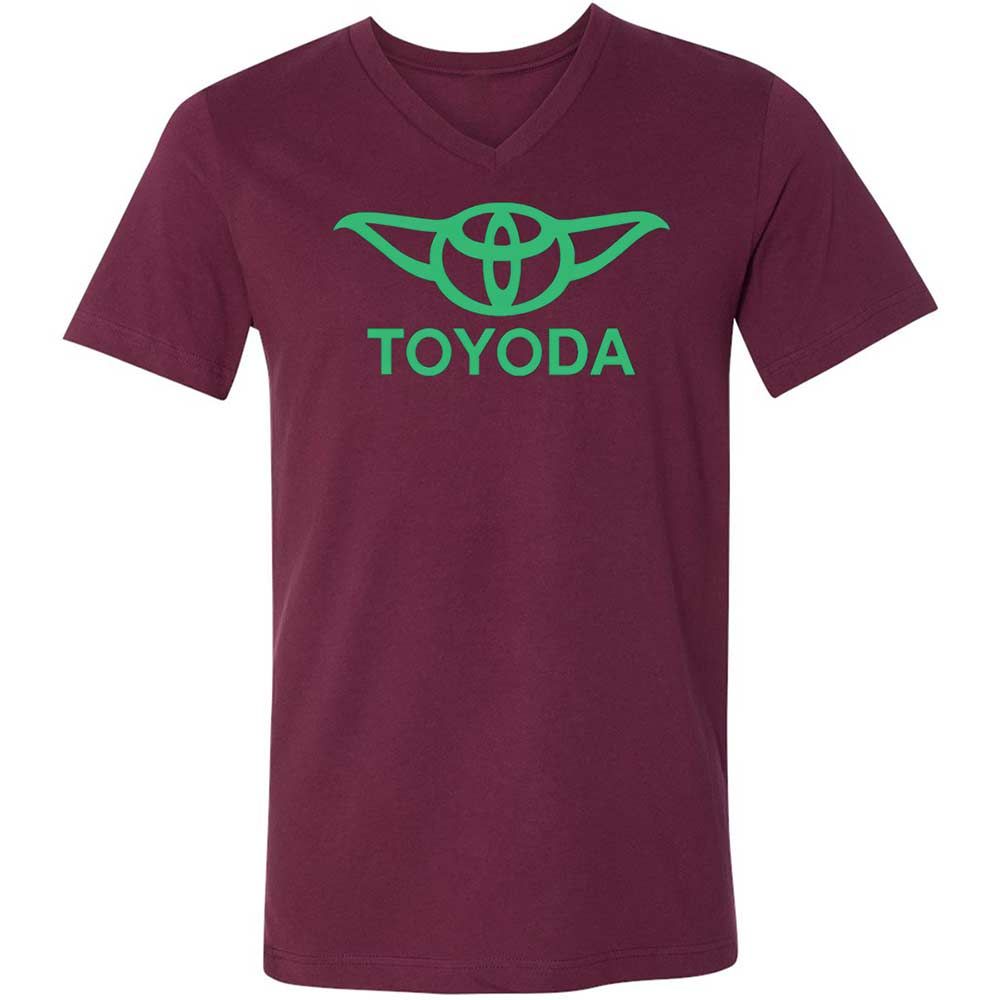 Unisex V-Neck T-Shirt - 5FQ7Y115 - Maroon - 14