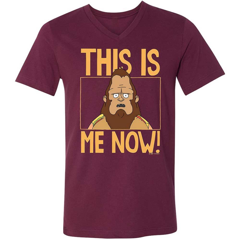 Unisex V-Neck T-Shirt - 2CAB63W2 - Maroon - 14