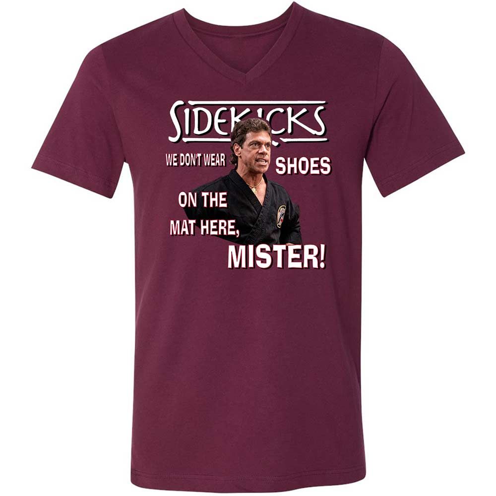 Unisex V-Neck T-Shirt - 8FS5PCCK - Maroon - 14
