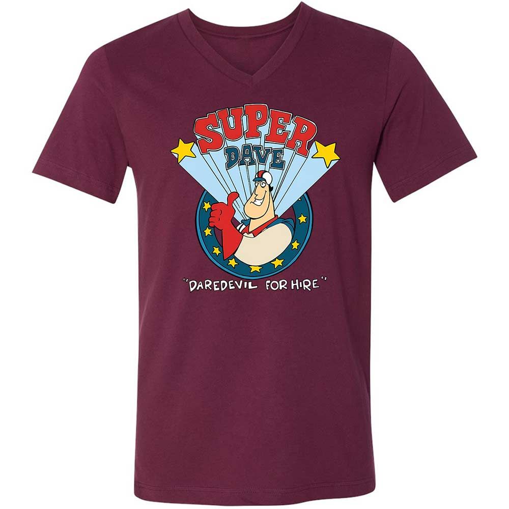 Unisex V-Neck T-Shirt - FYNT338N - Maroon - 14