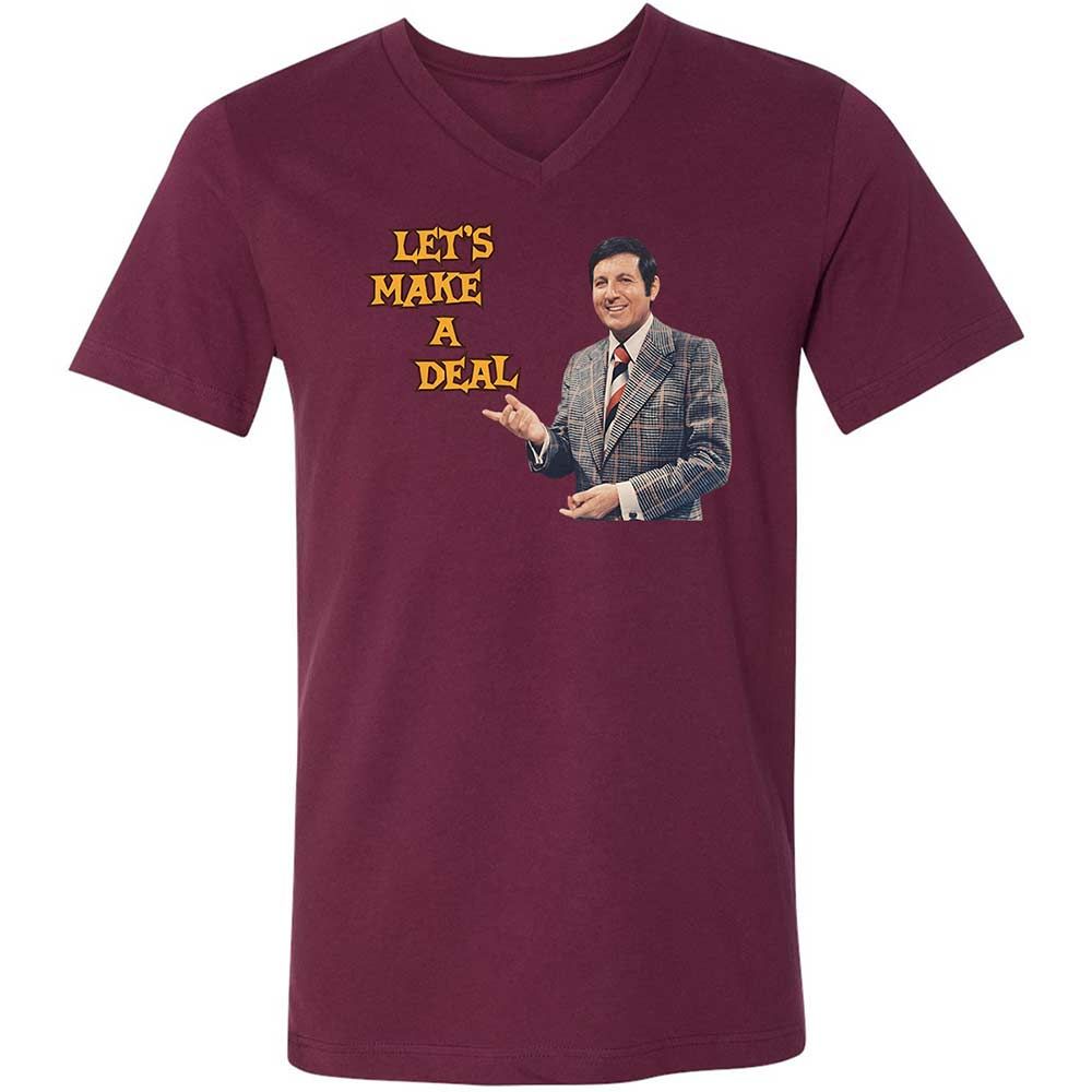 Unisex V-Neck T-Shirt - L3T36L9G - Maroon - 14
