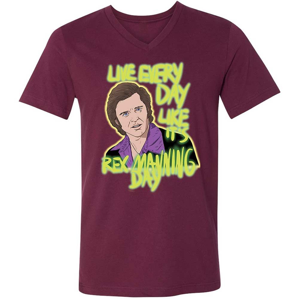 Unisex V-Neck T-Shirt - E2J26ZB4 - Maroon - 14