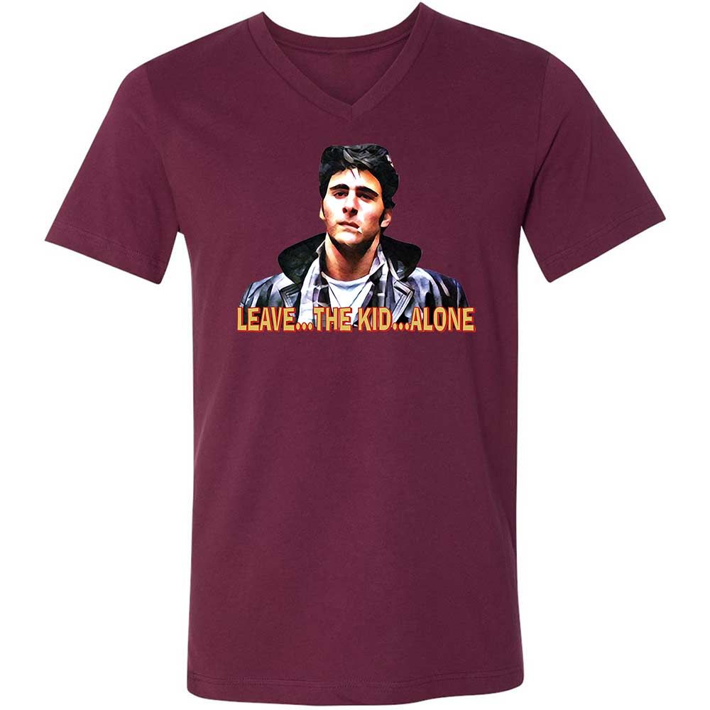 Unisex V-Neck T-Shirt - SLRFQ3WU - Maroon - 14