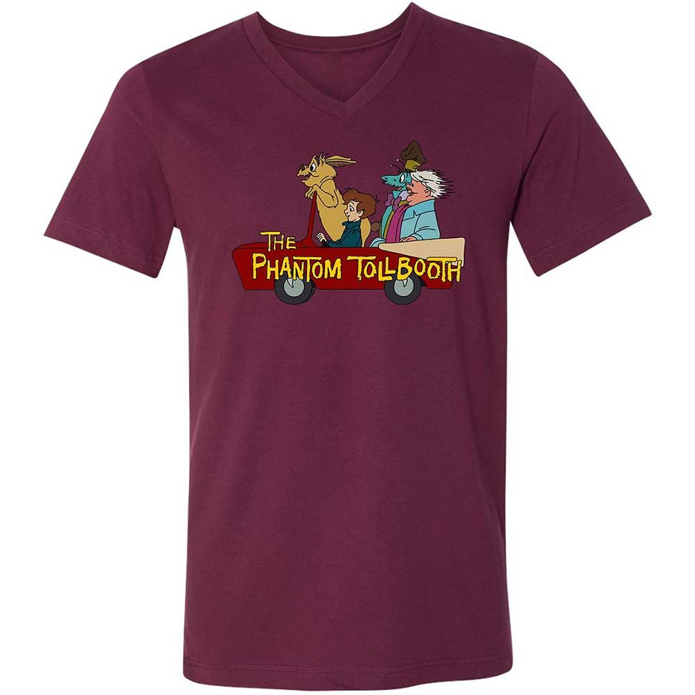Unisex V-Neck T-Shirt - BRPMXCQW - Maroon - 14