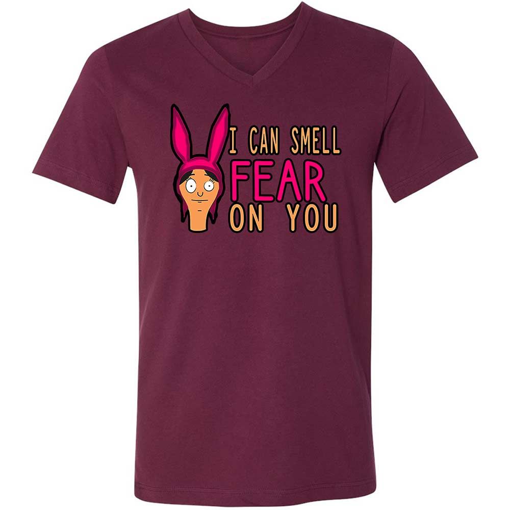 Unisex V-Neck T-Shirt - 14VSJB8Q - Maroon - 14