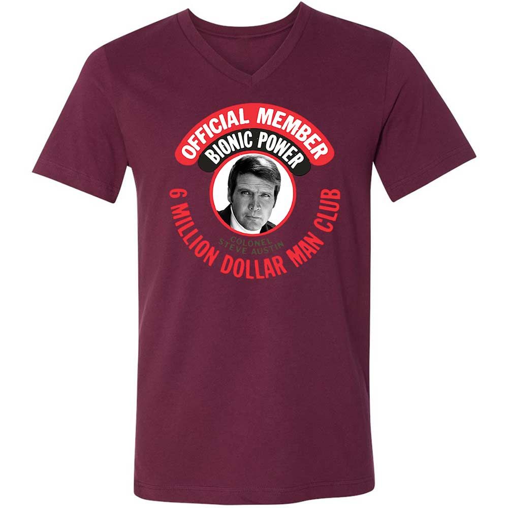 Unisex V-Neck T-Shirt - K1SRPZ6H - Maroon - 14
