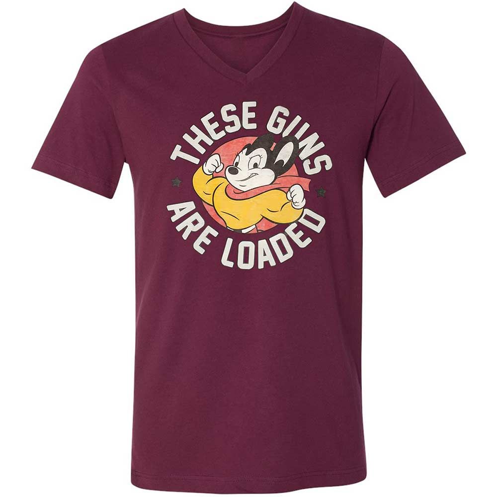 Unisex V-Neck T-Shirt - 5M86JP9M - Maroon - 14