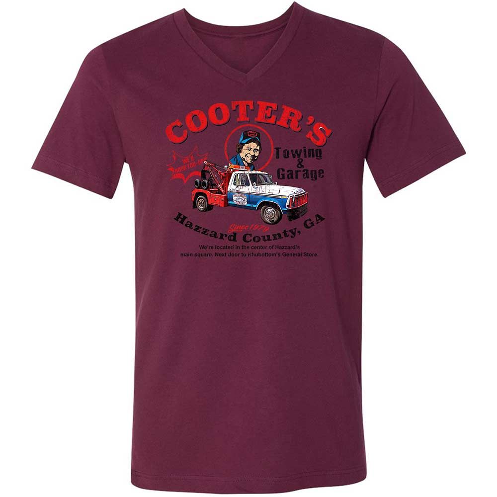 Unisex V-Neck T-Shirt - C16JXMKQ - Maroon - 14