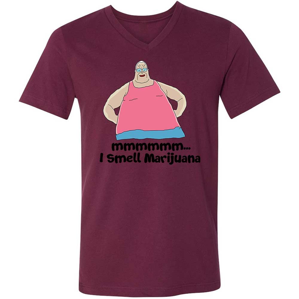 Unisex V-Neck T-Shirt - D3FQMEXJ - Maroon - 14