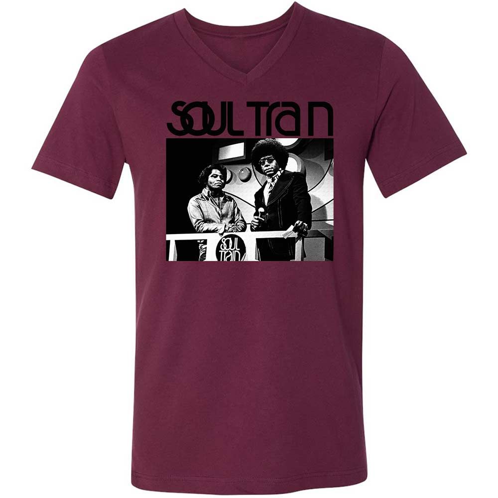 Unisex V-Neck T-Shirt - ZE2TW4LG - Maroon - 14