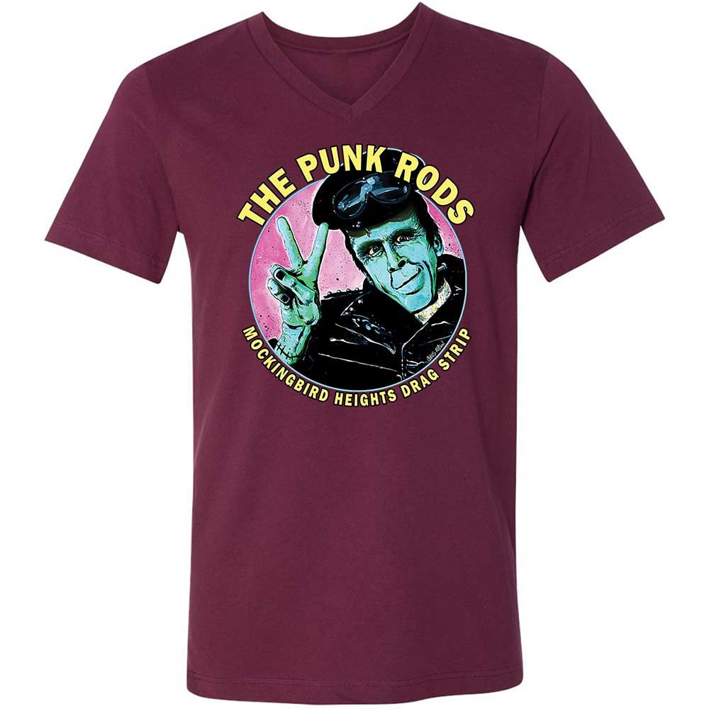 Unisex V-Neck T-Shirt - 9S9WHDHM - Maroon - 14