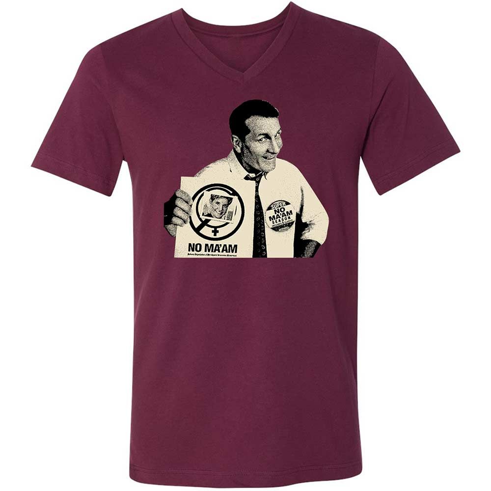 Unisex V-Neck T-Shirt - 8YFSE6ZV - Maroon - 14