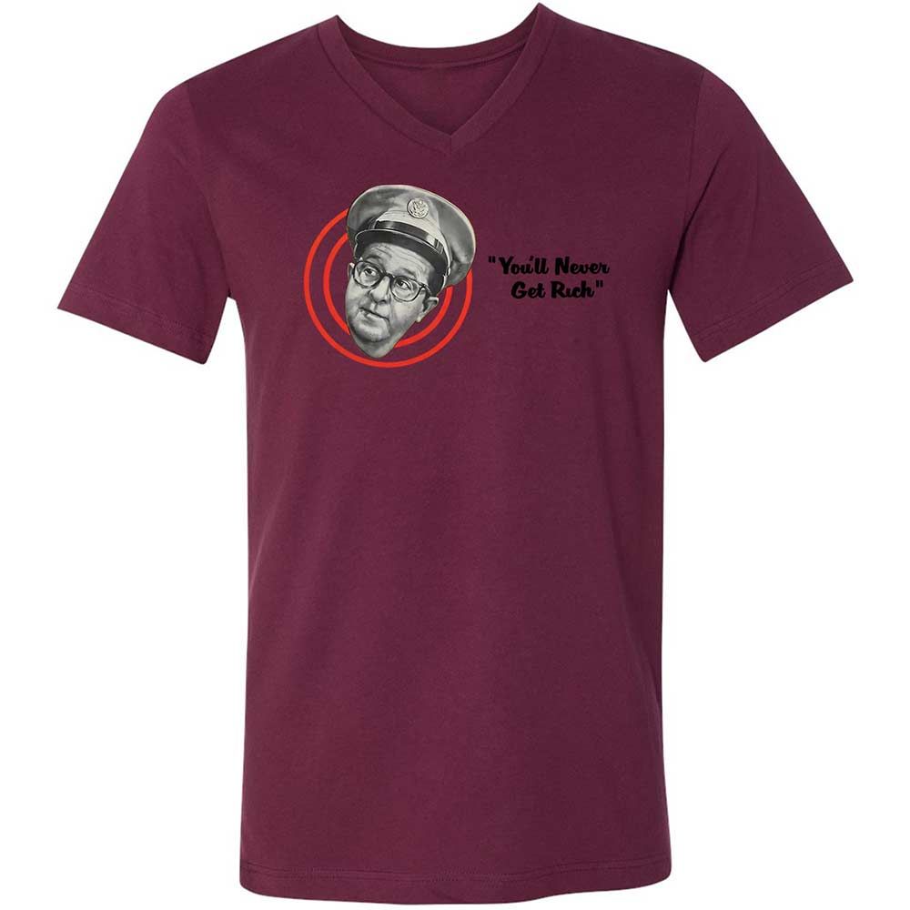 Unisex V-Neck T-Shirt - L3WWZC14 - Maroon - 14