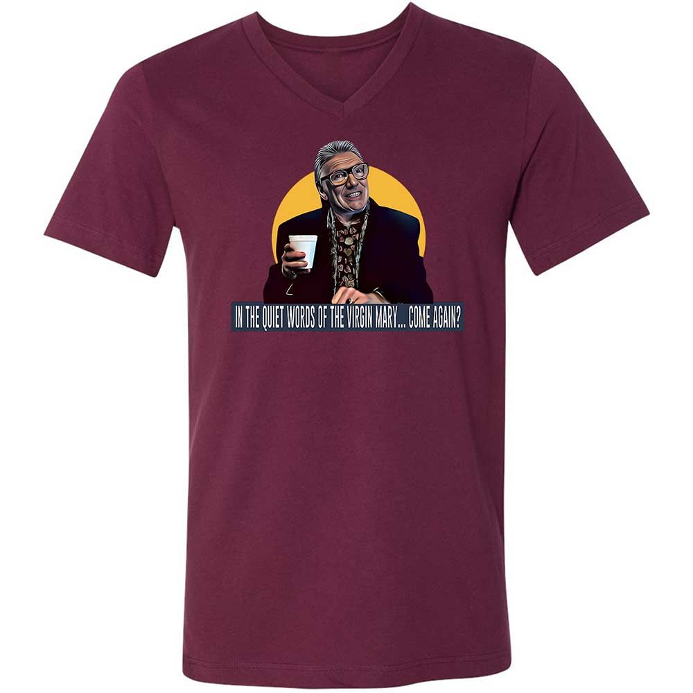 Unisex V-Neck T-Shirt - YCDNM1GN - Maroon - 14
