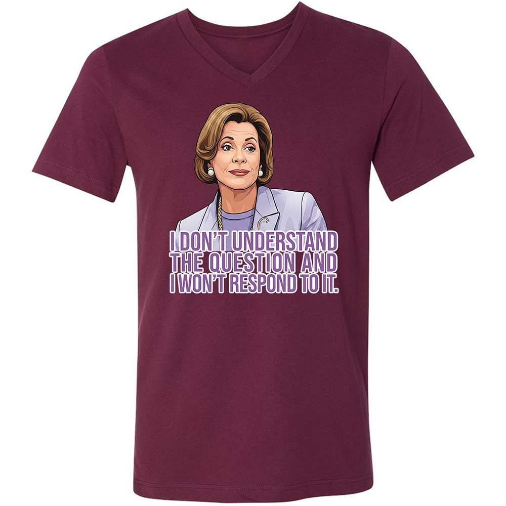 Unisex V-Neck T-Shirt - 23YBNVVS - Maroon - 14