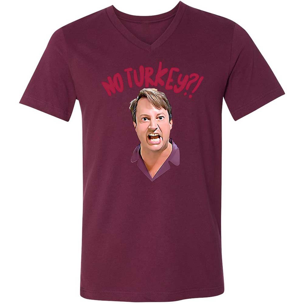 Unisex V-Neck T-Shirt - HMFGFSAA - Maroon - 14