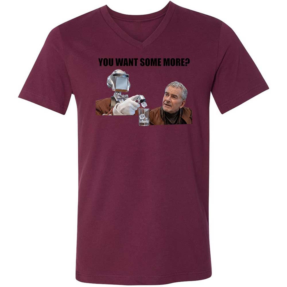 Unisex V-Neck T-Shirt - KMMLLSHX - Maroon - 14