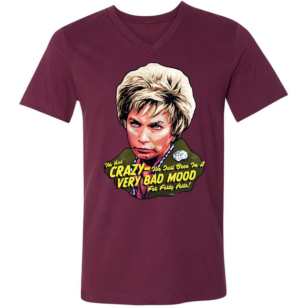 Unisex V-Neck T-Shirt - 9QWY4DFN - Maroon - 14