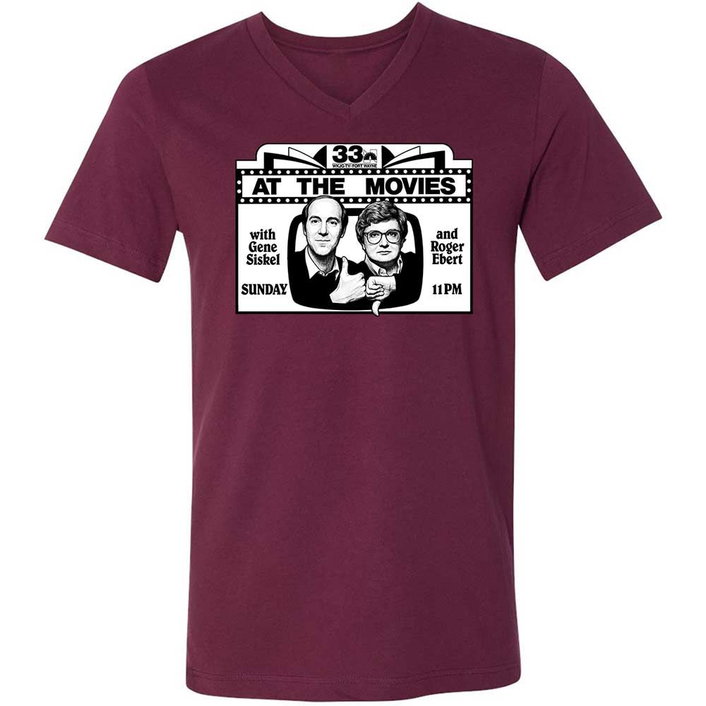 Unisex V-Neck T-Shirt - TPS6R4CH - Maroon - 14