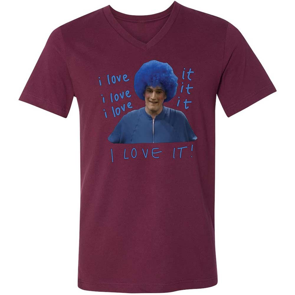 Unisex V-Neck T-Shirt - 136ESRPW - Maroon - 14