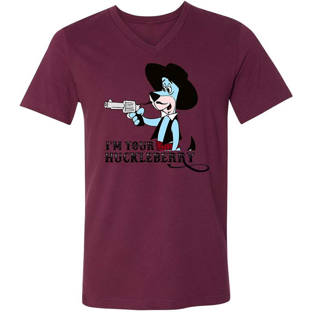 Unisex V-Neck T-Shirt - BH985VSW - Maroon - 14