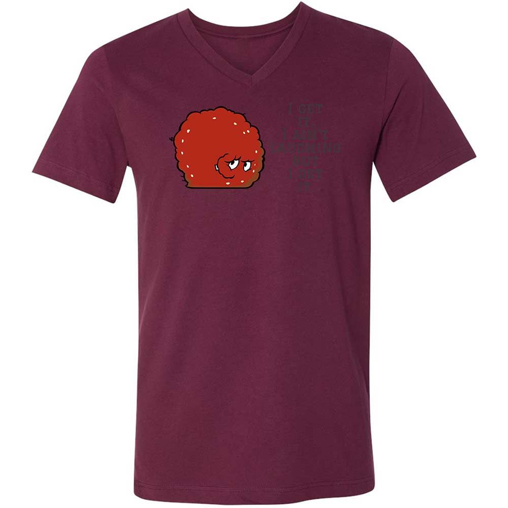 Unisex V-Neck T-Shirt - RCXN36KD - Maroon - 14