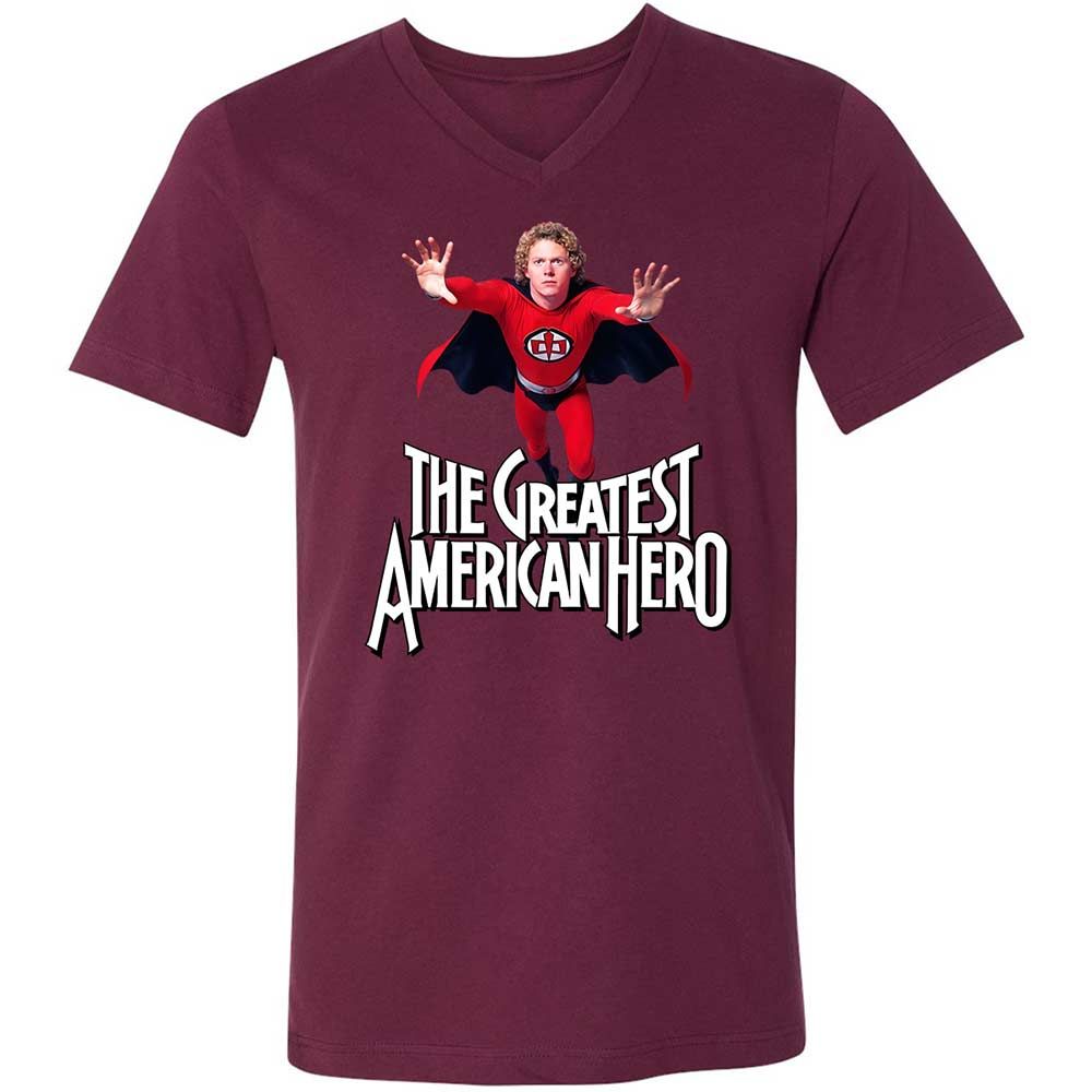 Unisex V-Neck T-Shirt - L5YUCNAU - Maroon - 14
