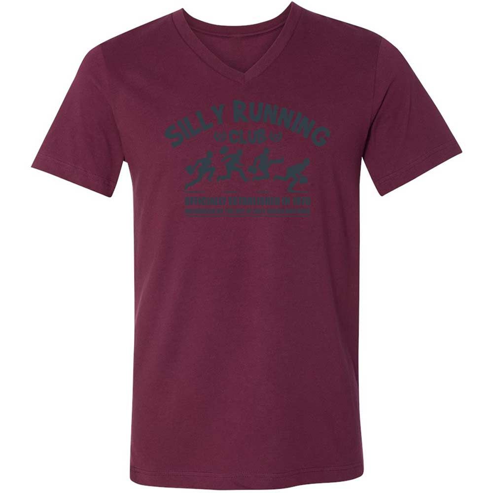 Unisex V-Neck T-Shirt - XC7GA3U8 - Maroon - 14