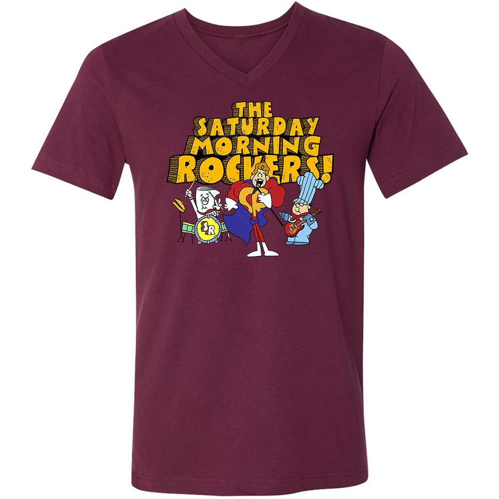 Unisex V-Neck T-Shirt - GB2ZY9D8 - Maroon - 14