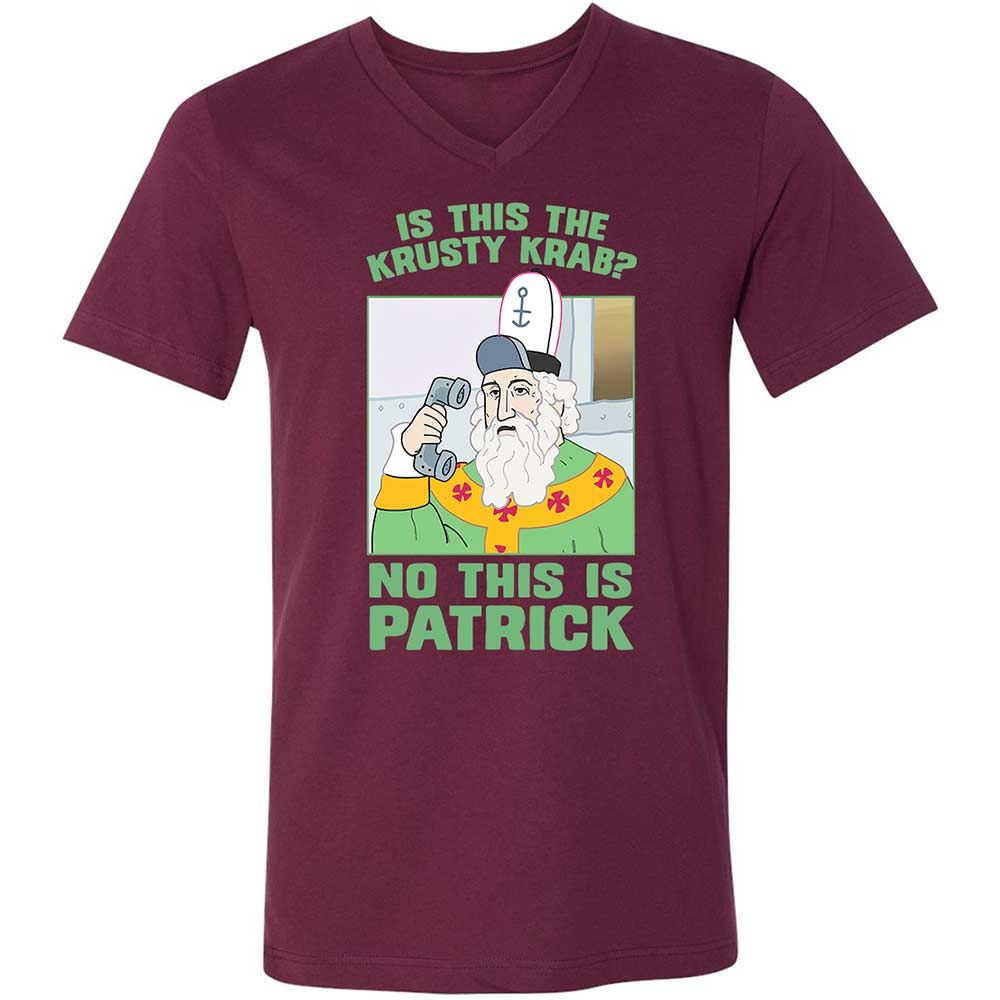 Unisex V-Neck T-Shirt - E3R2DVSP - Maroon - 14