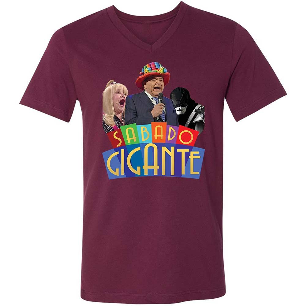 Unisex V-Neck T-Shirt - UCS1DPUX - Maroon - 14