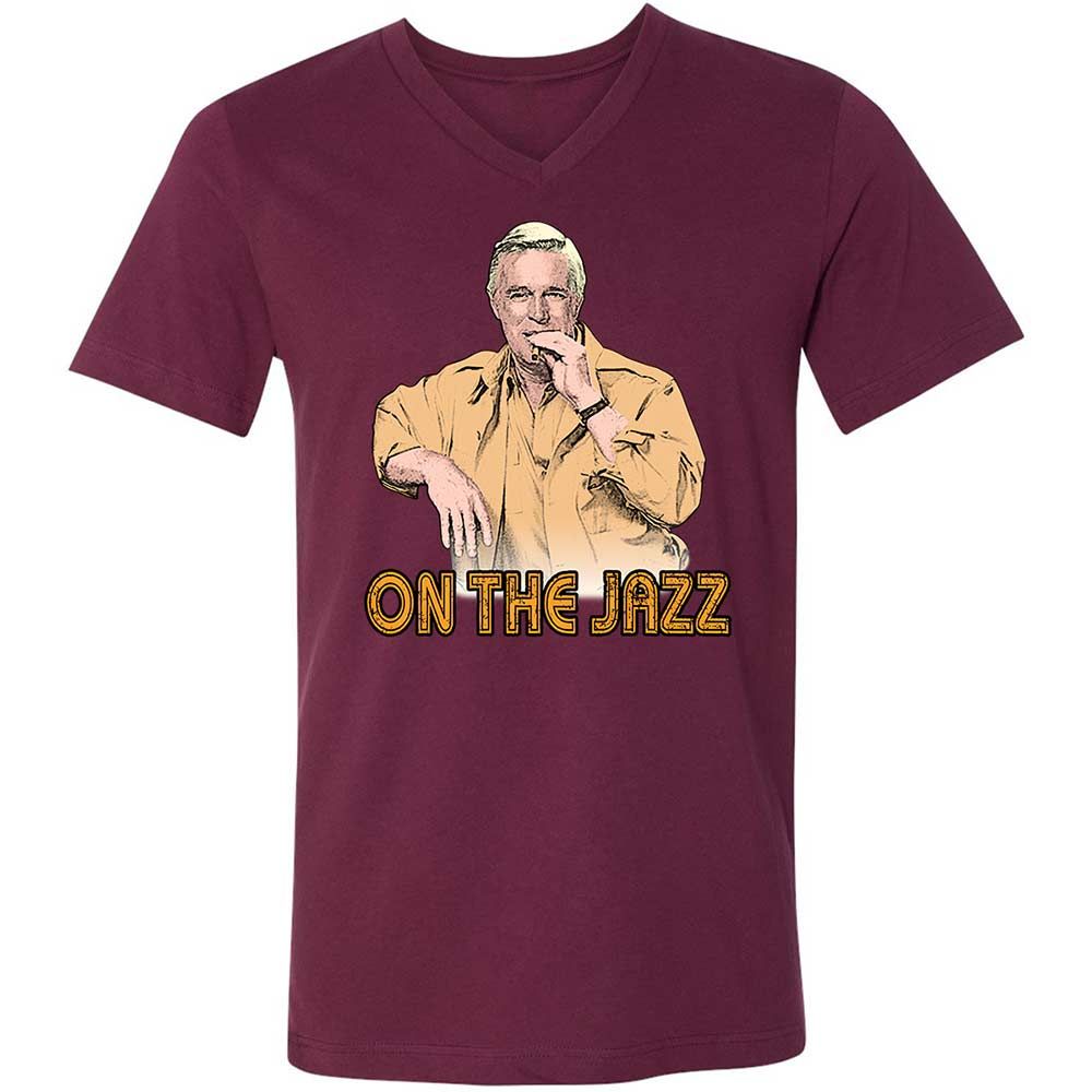 Unisex V-Neck T-Shirt - ZB25GMHY - Maroon - 14