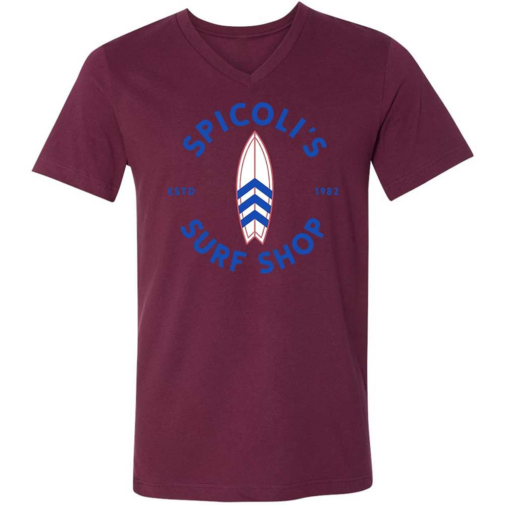 Unisex V-Neck T-Shirt - NKABBMT1 - Maroon - 14