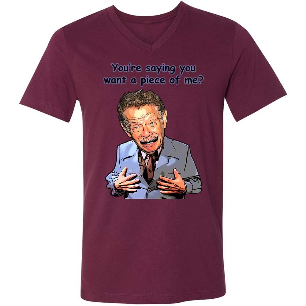 Unisex V-Neck T-Shirt - GJCS6YDY - Maroon - 14