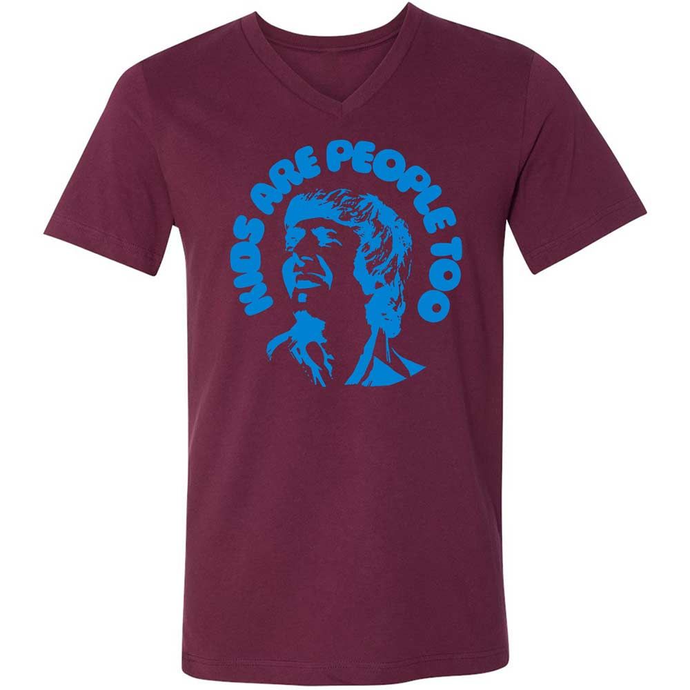 Unisex V-Neck T-Shirt - GEME3SJ5 - Maroon - 14