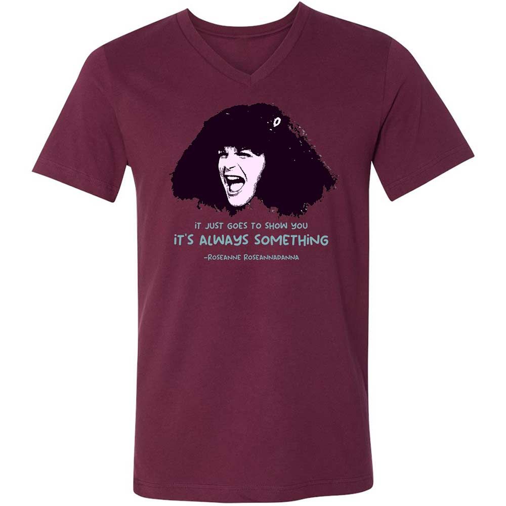 Unisex V-Neck T-Shirt - 653JM92J - Maroon - 14