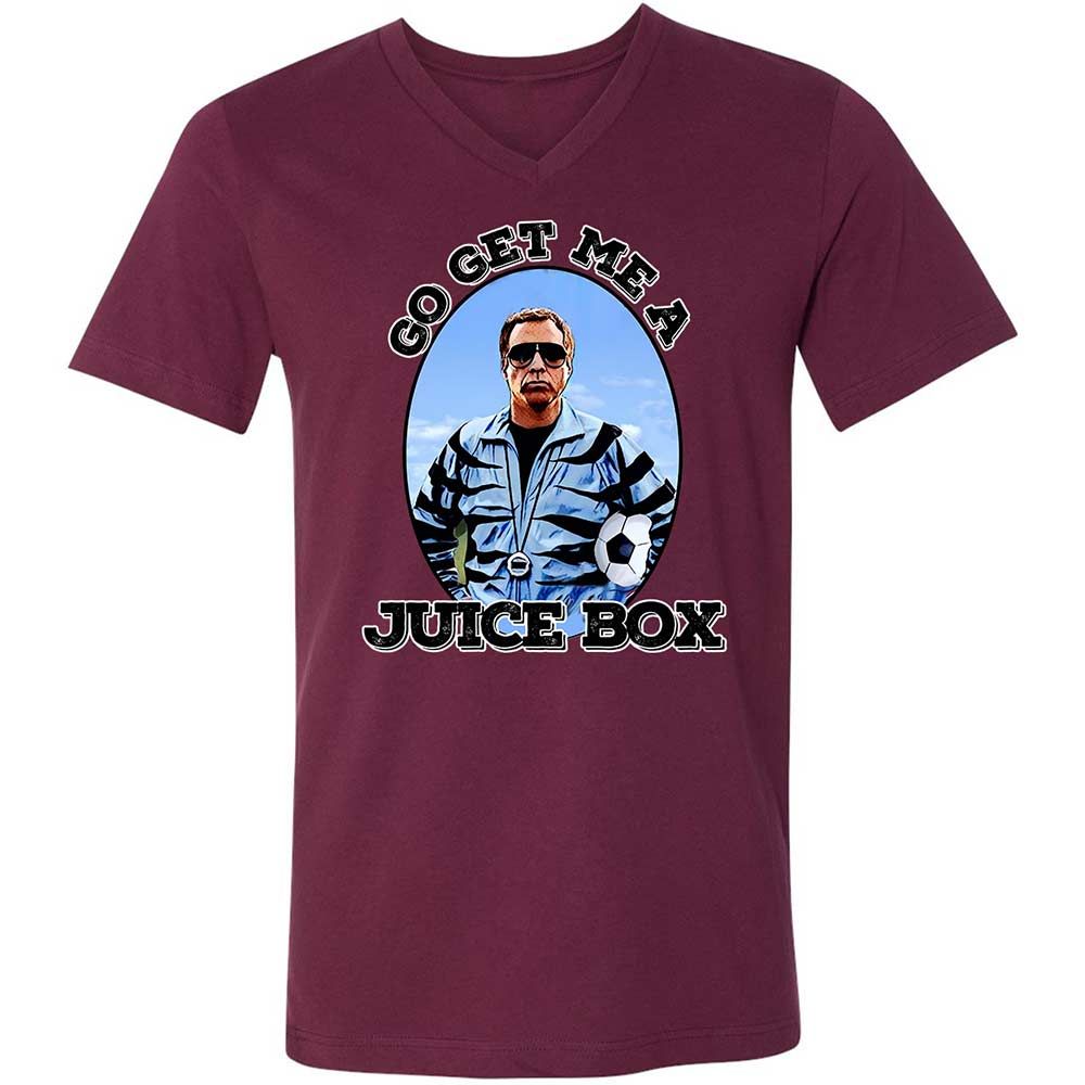 Unisex V-Neck T-Shirt - YT67LATJ - Maroon - 14