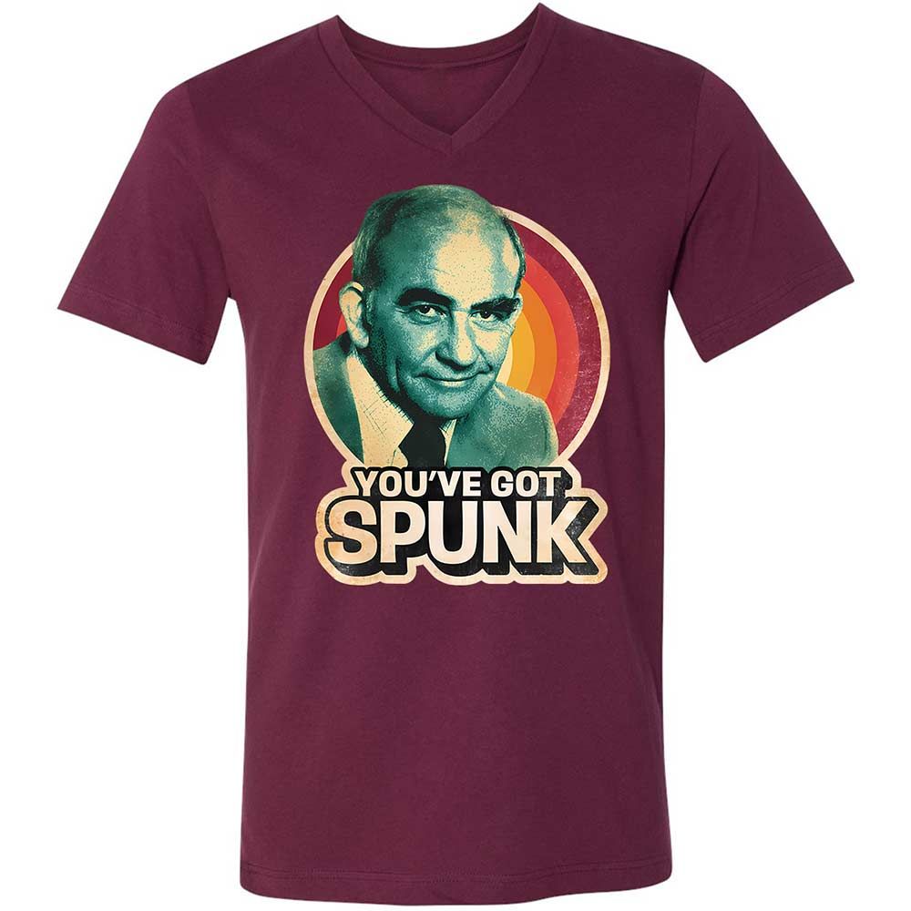 Unisex V-Neck T-Shirt - D66L5DAD - Maroon - 14