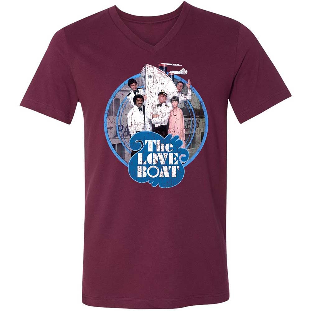 Unisex V-Neck T-Shirt - MEYLLC2Y - Maroon - 14