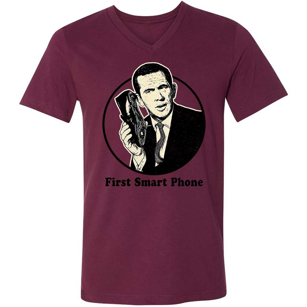 Unisex V-Neck T-Shirt - CG87UUPW - Maroon - 14