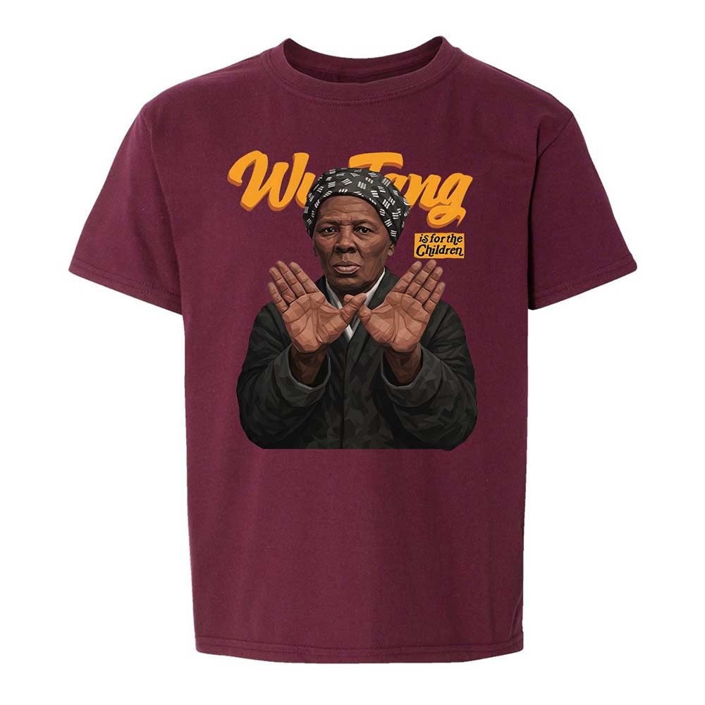 Kids T-Shirt - Black - Maroon - 14