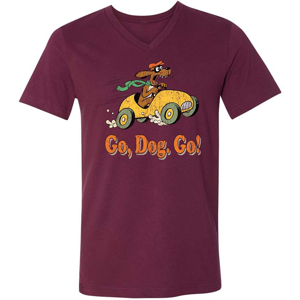 Unisex V-Neck T-Shirt - SU8RS743 - Maroon - 14